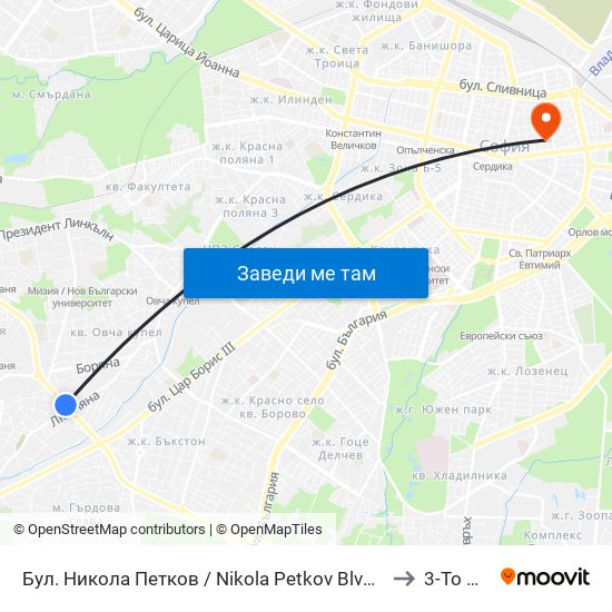 Бул. Никола Петков / Nikola Petkov Blvd. (0347) to 3-То Дкц map