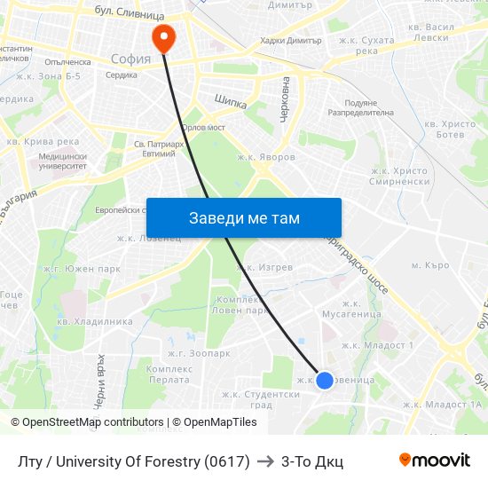 Лту / University Of Forestry (0617) to 3-То Дкц map