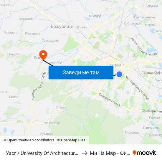 Уасг / University Of Architecture (0386) to Ми На Мвр - Филиал map