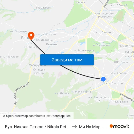Бул. Никола Петков / Nikola Petkov Blvd. (0347) to Ми На Мвр - Филиал map