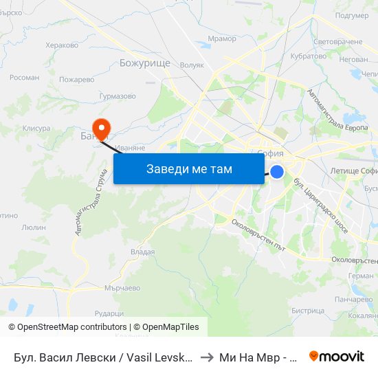 Бул. Васил Левски / Vasil Levski Blvd. (0300) to Ми На Мвр - Филиал map