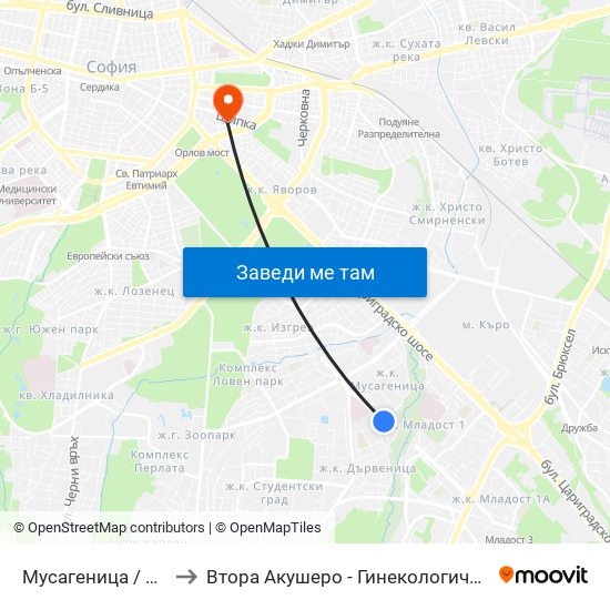 от Мусагеница / Musagenitsa до Втора Акушеро - Гинекологична Болница ...