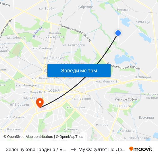 Зеленчукова Градина / Vegetable Garden (0737) to Му Факултет По Дентална Медицина map