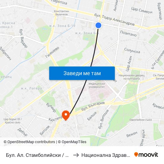 Бул. Ал. Стамболийски / Al. Stamboliyski Blvd. (0283) to Национална Здравноосигурителна Каса map