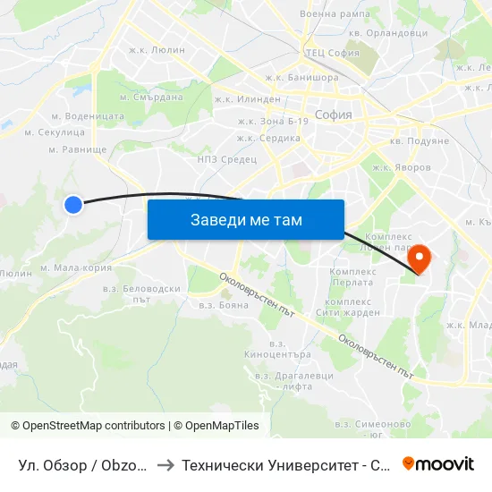 Ул. 746 / 746-Th St. to Технически Университет - София map
