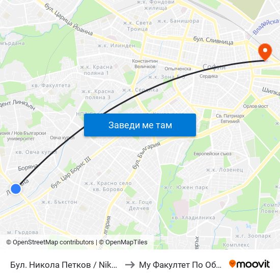 Бул. Никола Петков / Nikola Petkov Blvd. (0350) to Му Факултет По Обществено Здраве map