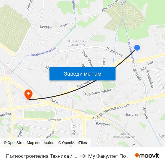 Пътностроителна Техника / Road Building Equipment (2483) to Му Факултет По Обществено Здраве map