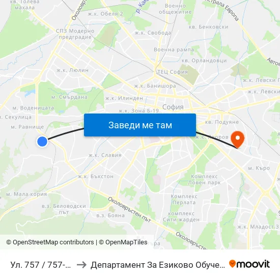 Ул. 757 / 757-Th St. to Департамент За Езиково Обучение - Ичс map