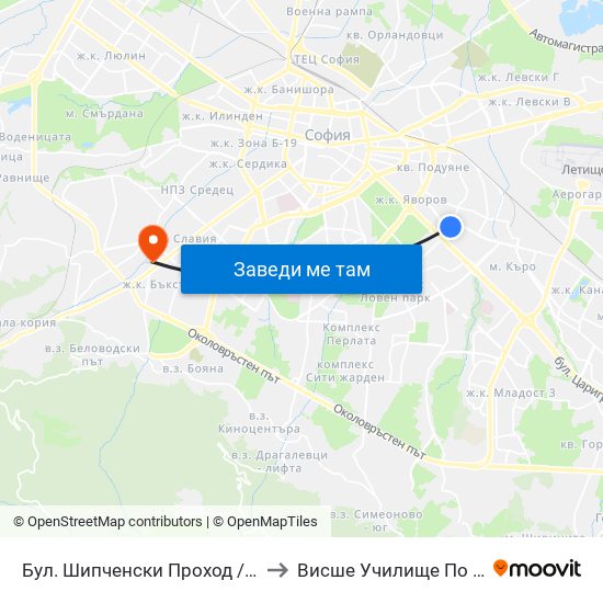 Бул. Шипченски Проход / Shipchenski Prohod Blvd. (0403) to Висше Училище По Застраховане И Финанси map