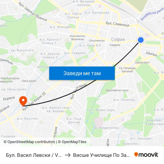Бул. Васил Левски / Vasil Levski Blvd. (0298) to Висше Училище По Застраховане И Финанси map