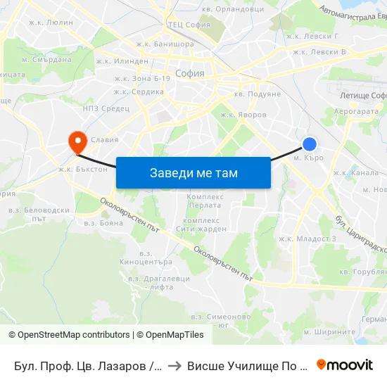 Бул. Проф. Цв. Лазаров / Prof. Tsv. Lazarov Blvd. (0371) to Висше Училище По Застраховане И Финанси map