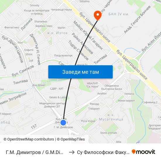 Г.М. Димитров / G.M.Dimitrov to Су Философски Факултет map