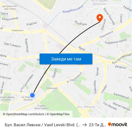 Бул. Васил Левски / Vasil Levski Blvd. (0300) to 23-Ти Дкц map