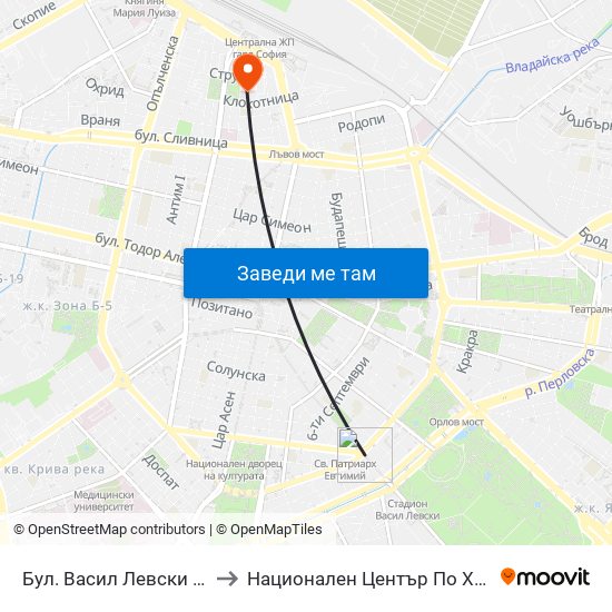 Бул. Васил Левски / Vasil Levski Blvd. (0300) to Национален Център По Хематология И Трансфузиология map