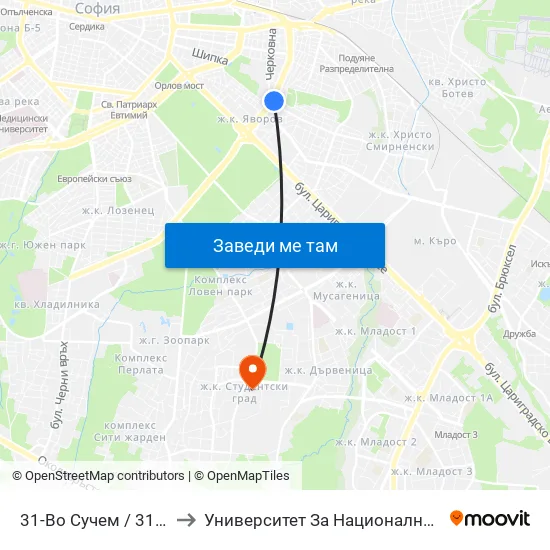 31-Во Сучем / 31-St School (0092) to Университет За Национално И Световно Стопанство map