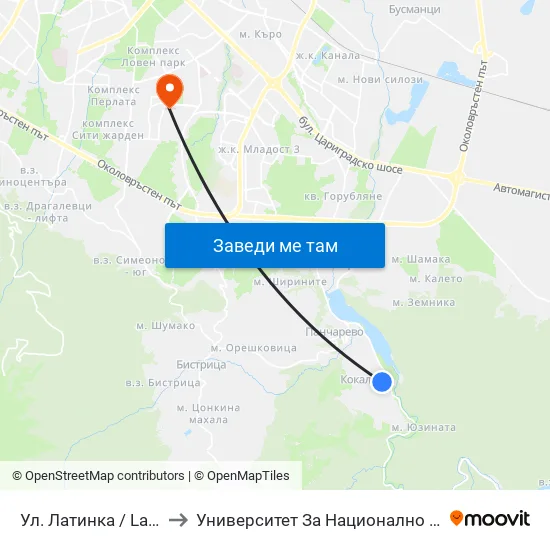 Ул. Латинка / Latinka St. (2019) to Университет За Национално И Световно Стопанство map