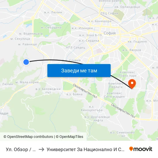 Ул. 746 / 746-Th St. to Университет За Национално И Световно Стопанство map