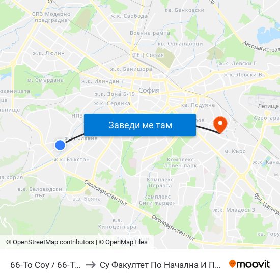 66-То Соу / 66-Th School (0042) to Су Факултет По Начална И Предучилищна Педагогика map