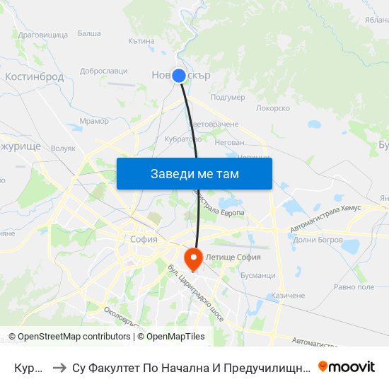 Курило to Су Факултет По Начална И Предучилищна Педагогика map