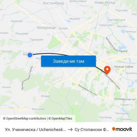 Ул. Ученическа / Uchenicheska St. (6347) to Су Стопански Факултет map