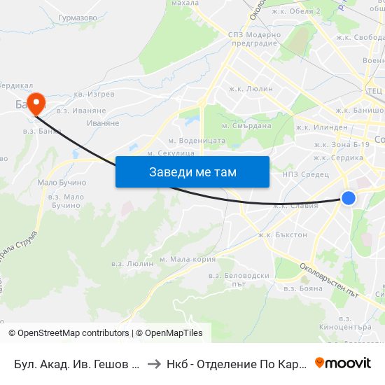 Бул. Акад. Ив. Гешов / Ivan Geshov Blvd. (0270) to Нкб - Отделение По Кардиологична Рехабилитация map