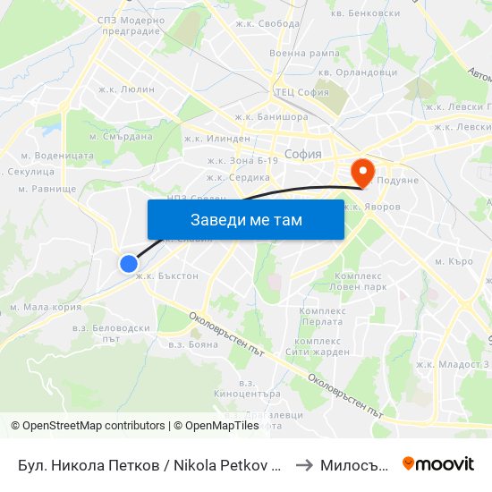 Бул. Никола Петков / Nikola Petkov Blvd. (0350) to Милосърдие map