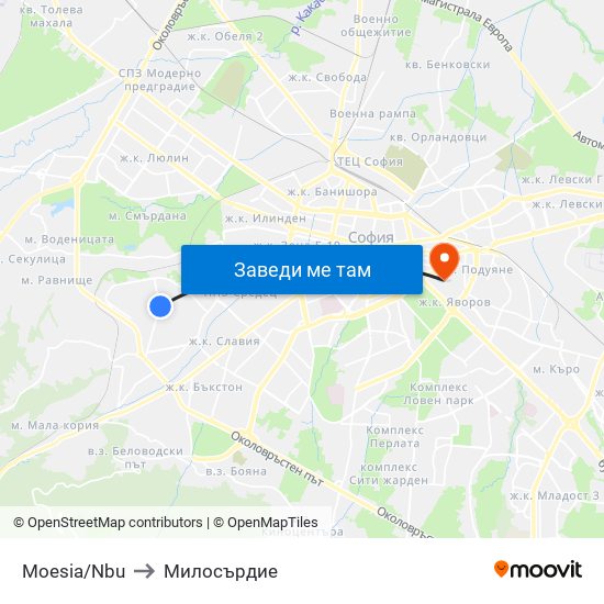 Moesia/Nbu to Милосърдие map