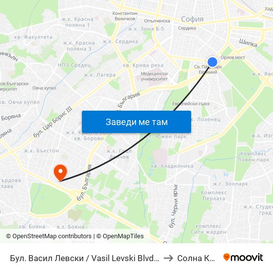 Бул. Васил Левски / Vasil Levski Blvd. (0300) to Солна Къща map