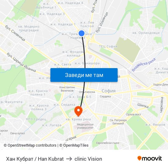 Хан Кубрат / Han Kubrat to clinic Vision map