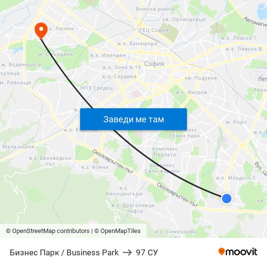 Бизнес Парк / Business Park to 97 СУ map