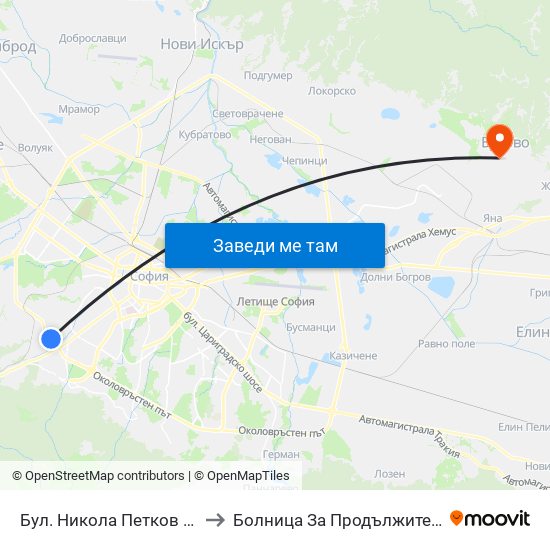 Бул. Никола Петков / Nikola Petkov Blvd. (0347) to Болница За Продължително Лечение И Рехабилитация map