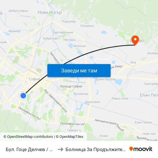 Бул. Гоце Делчев / Gotse Delchev Blvd. (0313) to Болница За Продължително Лечение И Рехабилитация map