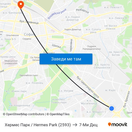 Хермес Парк / Hermes Park (2593) to 7-Ми Дкц map