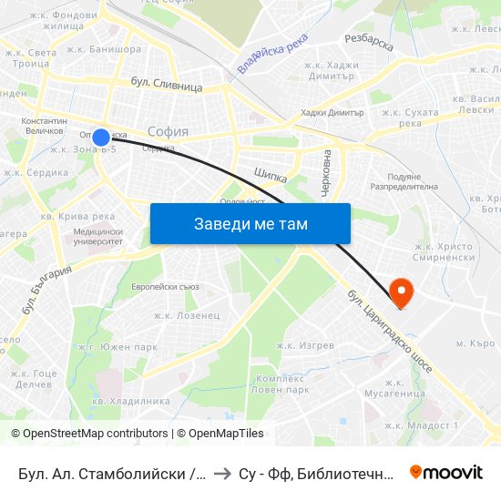 Бул. Ал. Стамболийски / Al. Stamboliyski Blvd. (0283) to Су - Фф, Библиотечно-Информационни Науки map