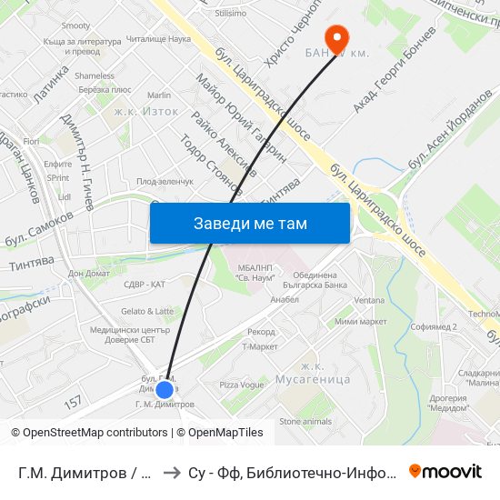 Г.М. Димитров / G.M.Dimitrov to Су - Фф, Библиотечно-Информационни Науки map