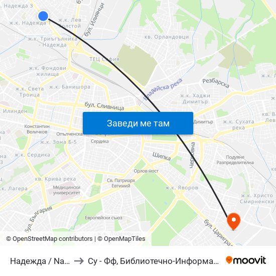 Надежда / Nadezhda to Су - Фф, Библиотечно-Информационни Науки map