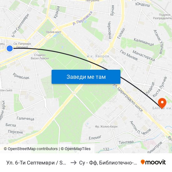 Ул. 6-Ти Септември / Shesti Septemvri St. (1806) to Су - Фф, Библиотечно-Информационни Науки map