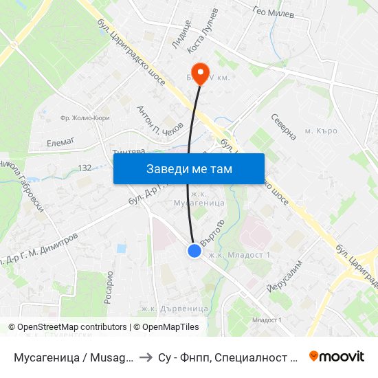 Мусагеница /  Musagenitsa to Су - Фнпп, Специалност Музика map