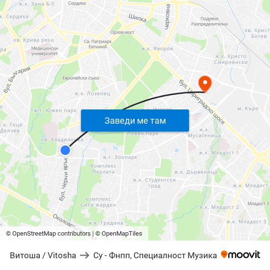 Витоша / Vitosha to Су - Фнпп, Специалност Музика map