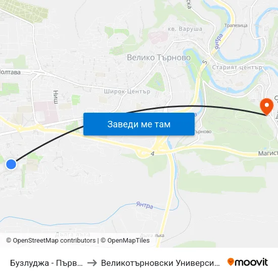Бузлуджа - Първа / Buzludzha - First to Великотърновски Университет ""Св. Св. Кирил И Методий"" map