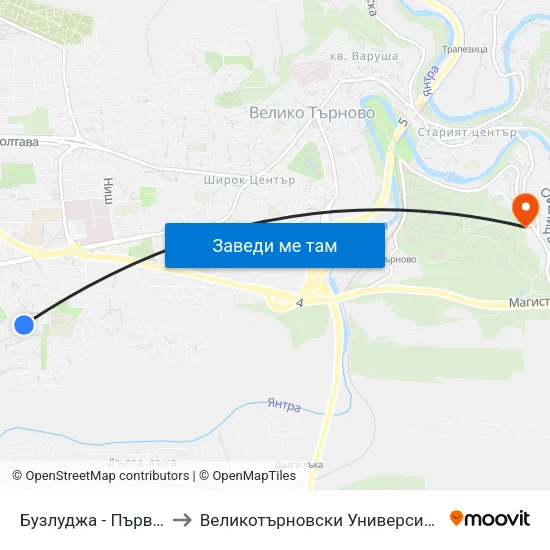 Бузлуджа - Първа / Buzludzha - First to Великотърновски Университет ""Св. Св. Кирил И Методий"" map