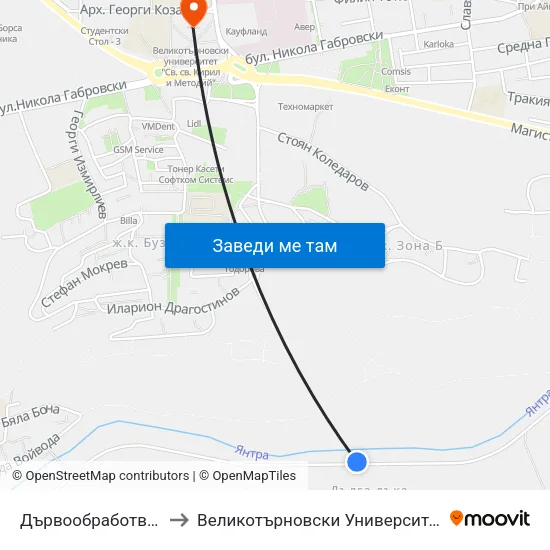 Дървообработване / Woodworking to Великотърновски Университет ""Св. Св. Кирил И Методий"" map