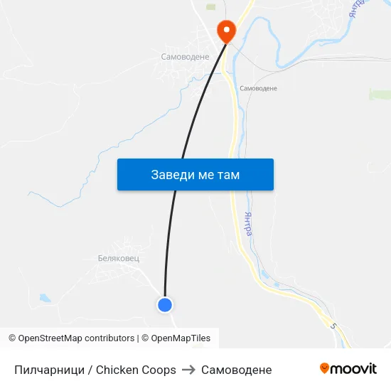 Пилчарници / Chicken Coops to Самоводене map