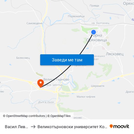 Георги Рибаров / Georgi Ribarov to Великотърновски университет Корпус 4 map