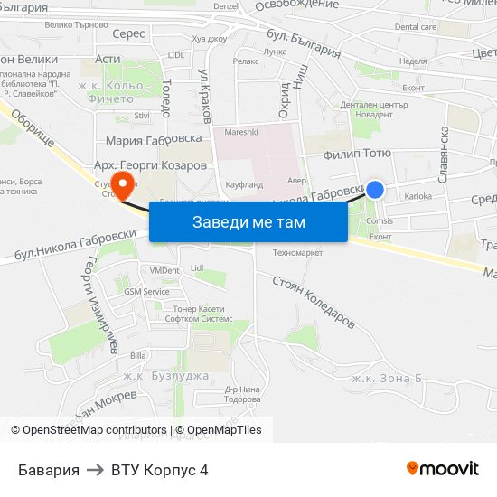 Бавария to ВТУ Корпус 4 map