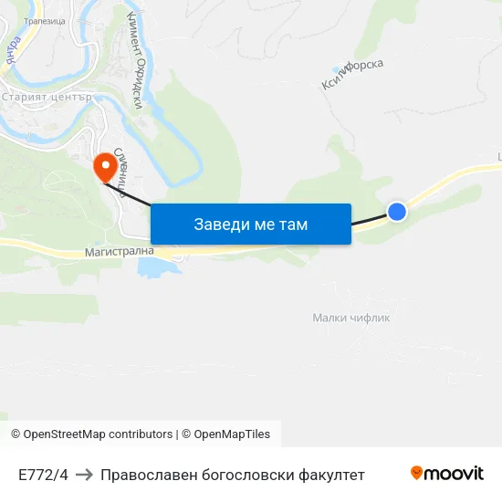 Е772/4 to Православен богословски факултет map