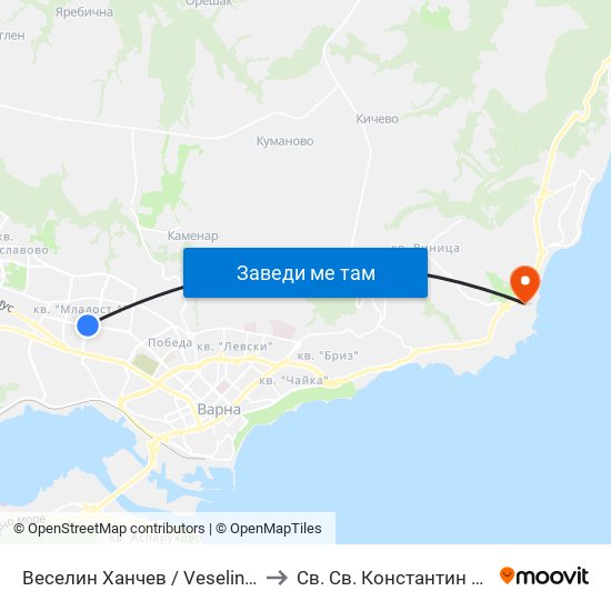 Веселин Ханчев / Veselin Hanchev to Св. Св. Константин И Елена map