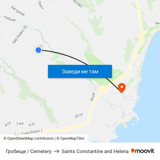 Гробище / Cemetery to Saints Constantine and Helena map