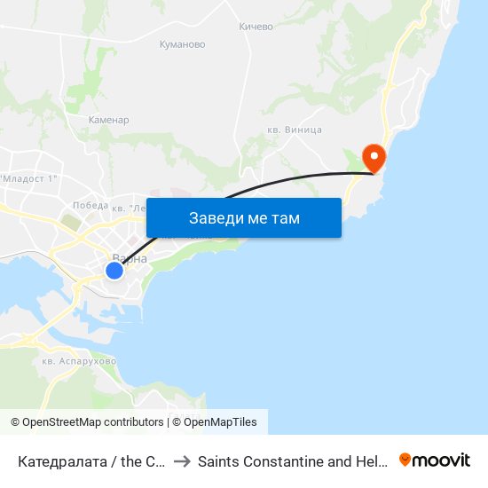 Катедралата / the Cathedral to Saints Constantine and Helena Resort map