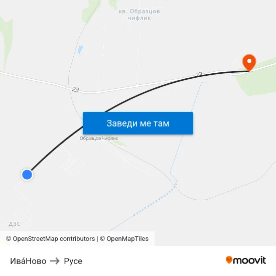 Ива́Ново to Русе map